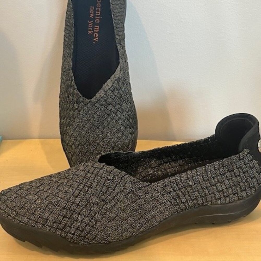 Bernie Mev Rigged Fly Shoe, Metallic Woven Elasticized Slip On